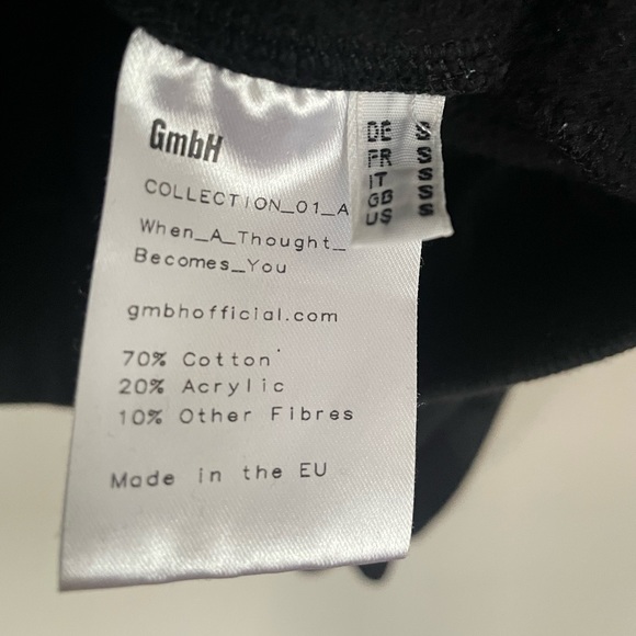 GmbH Black Military/Bomber Cropped Style Hoodie - Picture 3 of 5